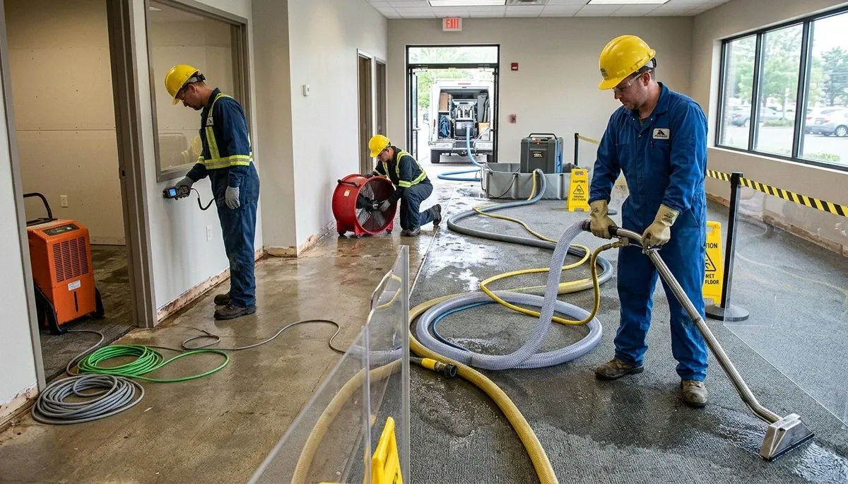 Emergency water removal team serving Canton, MI homes after flooding and burst pipes