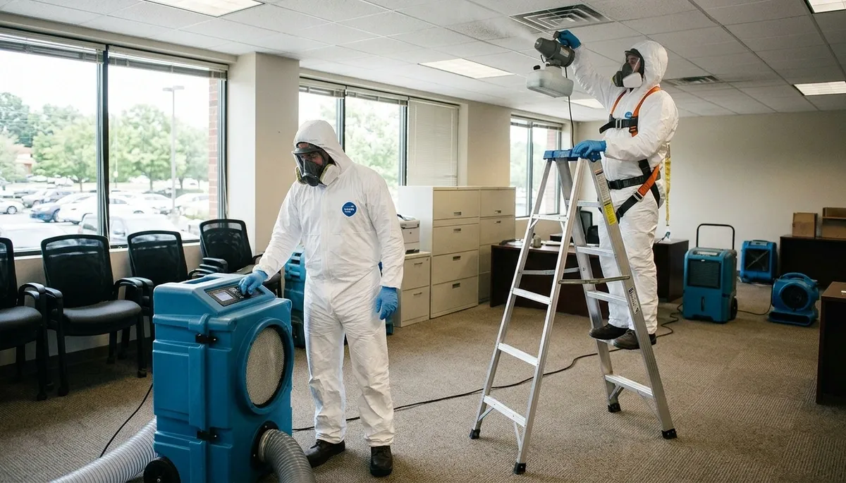 Odor removal technician serving Canton, MI homes after water damage and mold odors