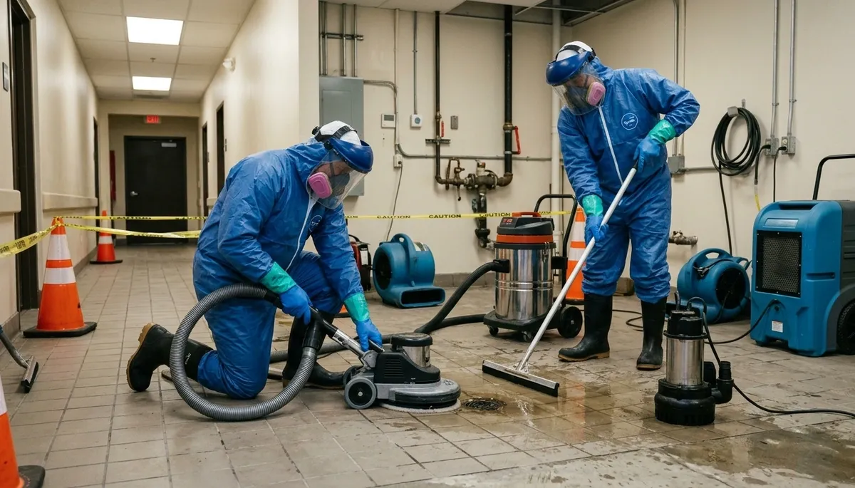 Sewer backup cleanup team serving Canton, MI for fast water damage restoration and sanitation