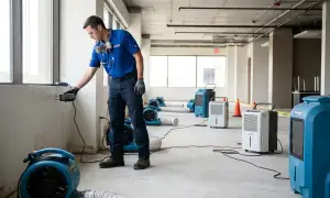 Structural drying equipment for water damage restoration in Canton, MI home