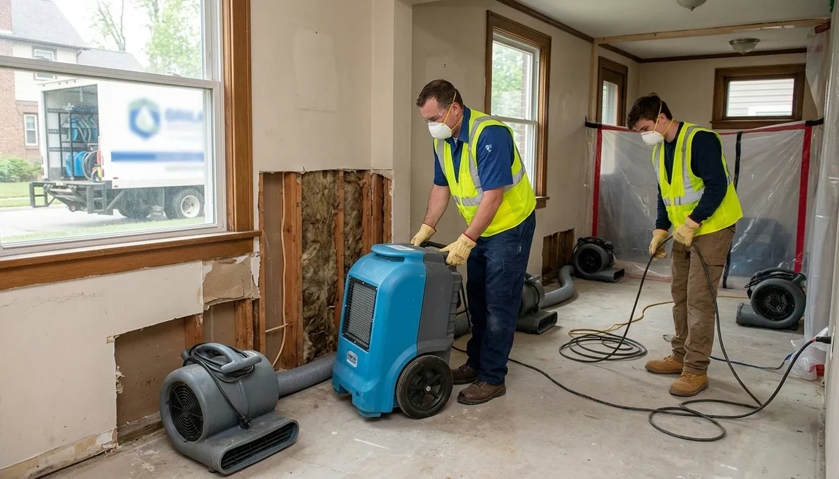 Water damage restoration team serving Canton, MI for emergency cleanup and repair