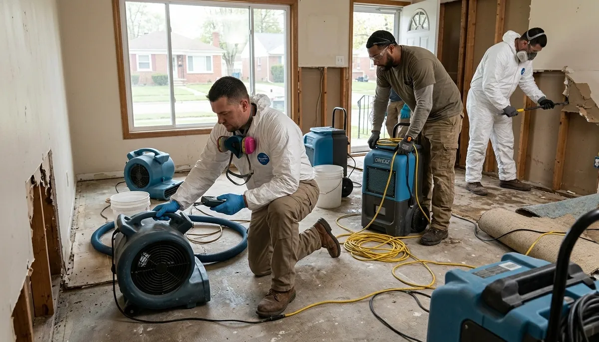 Water damage restoration team serving Canton, MI for residential and commercial cleanup