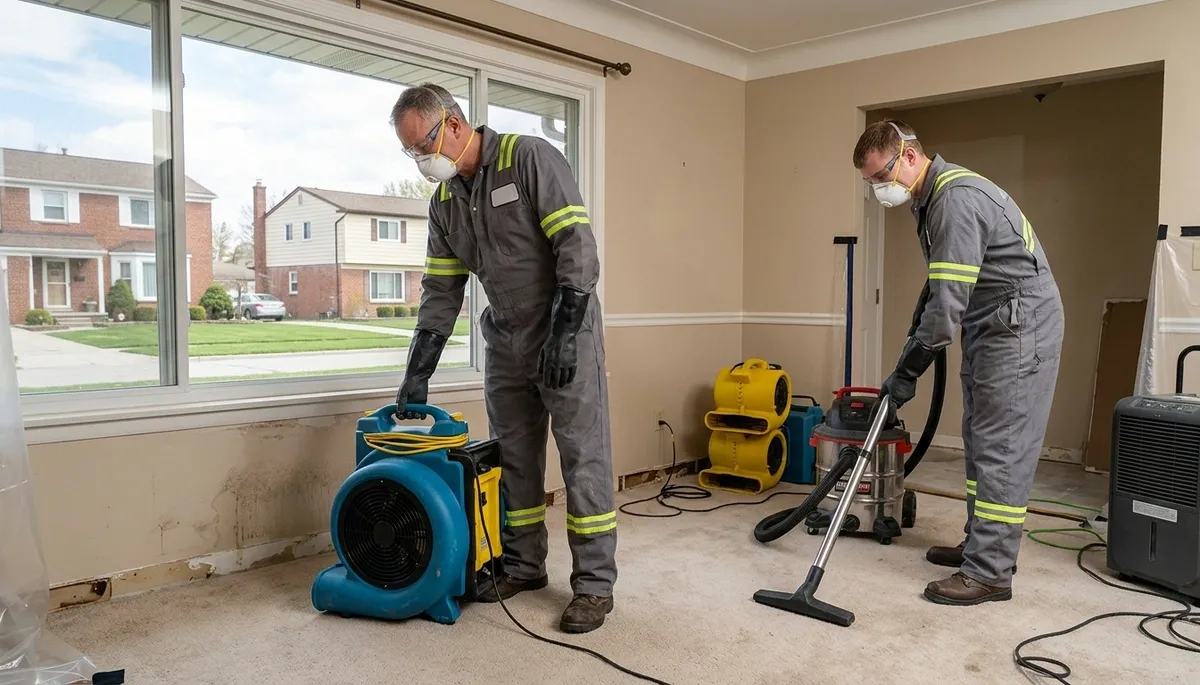Water damage restoration team serving Canton, MI for fast cleanup and repair