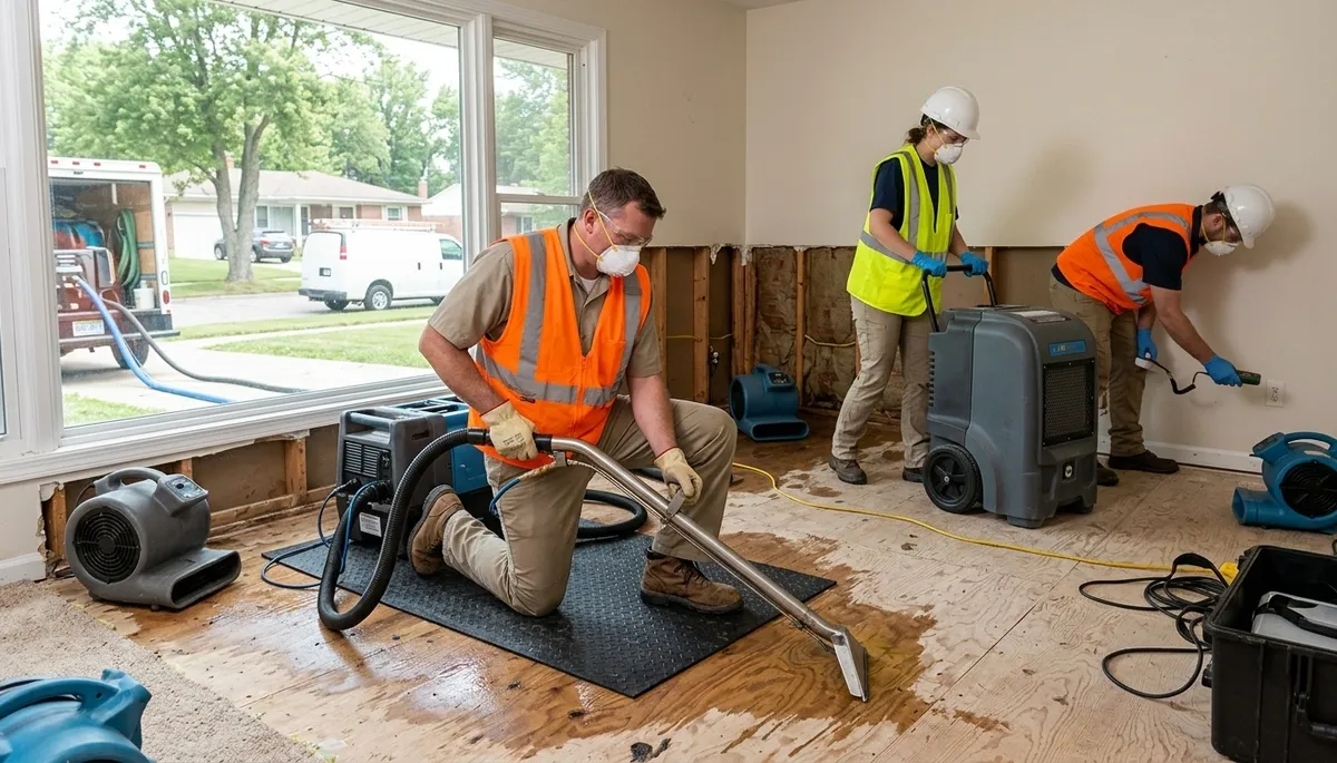 Water damage restoration team serving Canton, MI for fast cleanup and repair