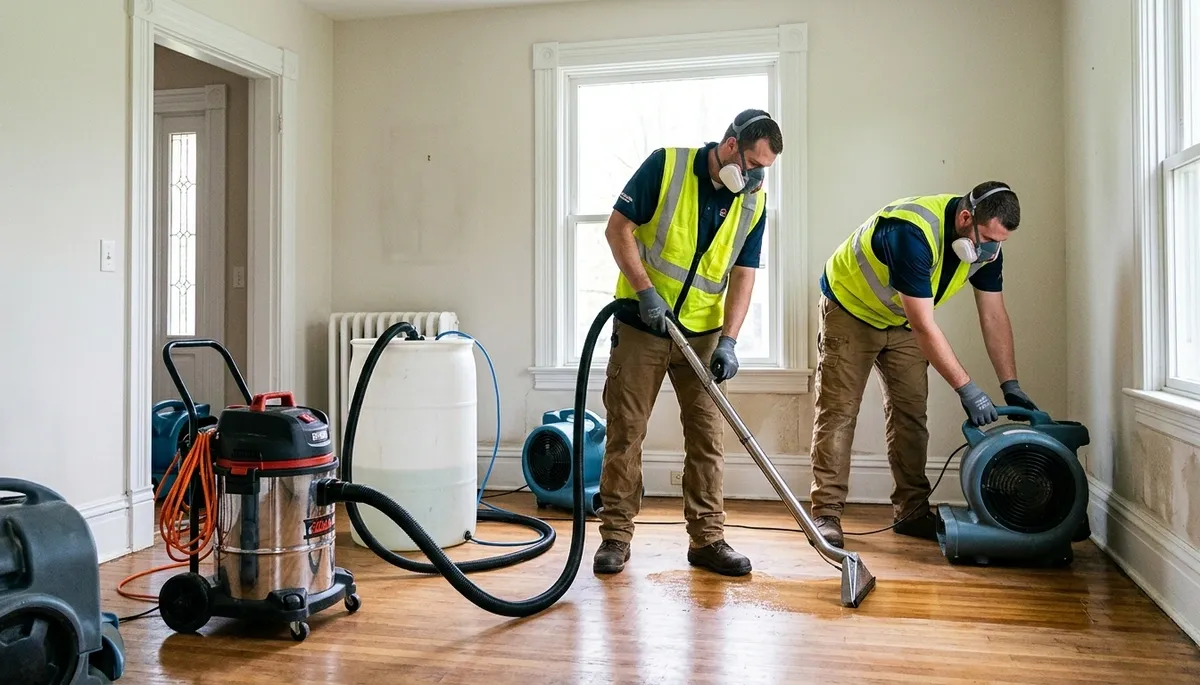 Water damage restoration team in Canton, MI providing emergency cleanup and repairs