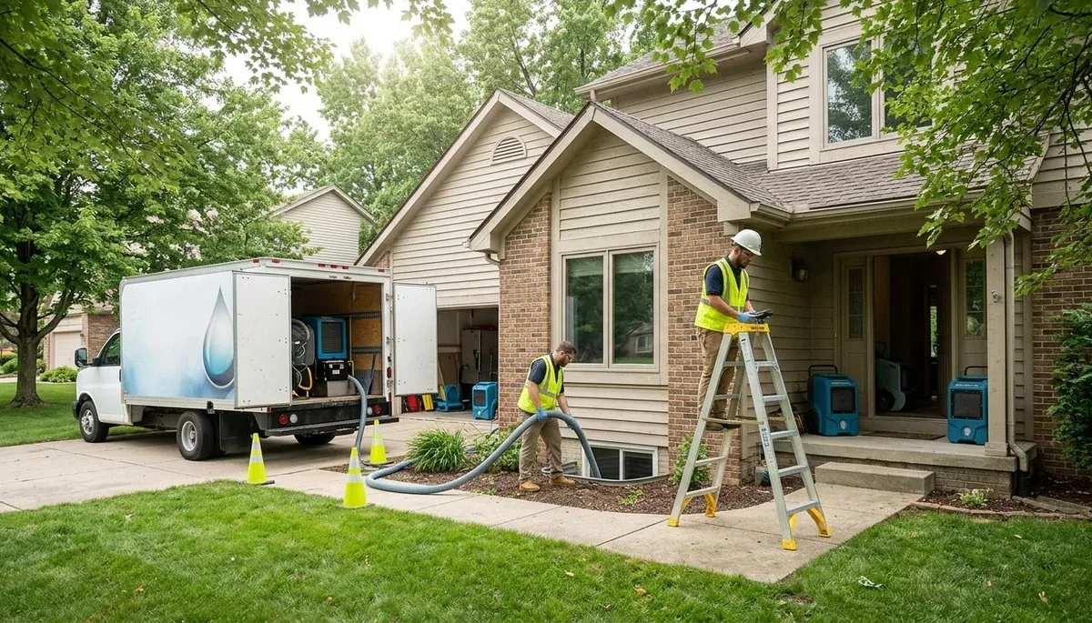 Water damage restoration team in Canton, MI, serving homes and businesses