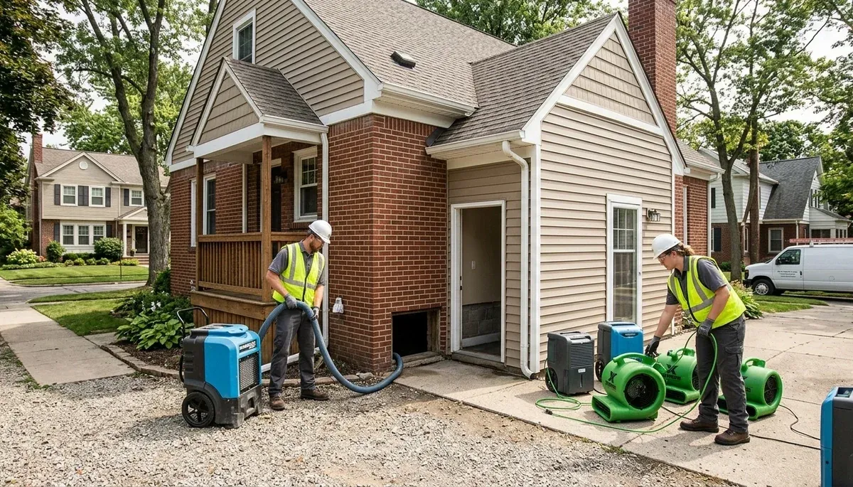 Water damage restoration team serving Canton, MI for flood cleanup and property drying