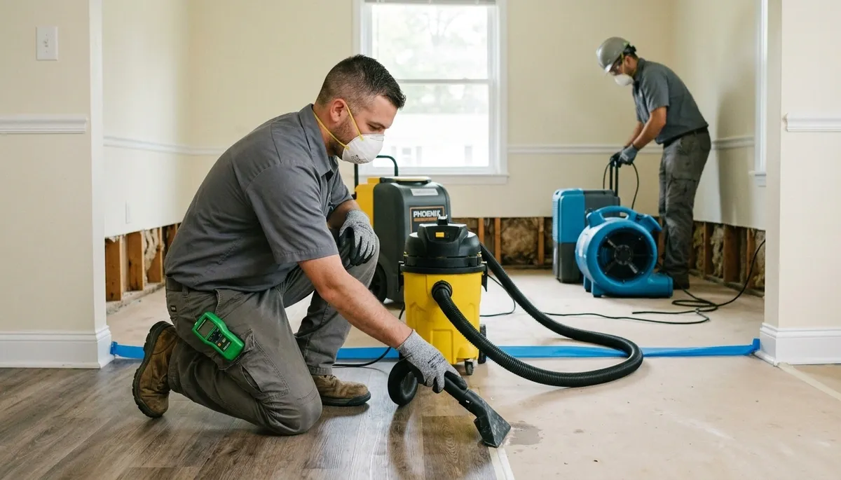 Water damage restoration team serving Canton, MI homes with 24/7 emergency cleanup services