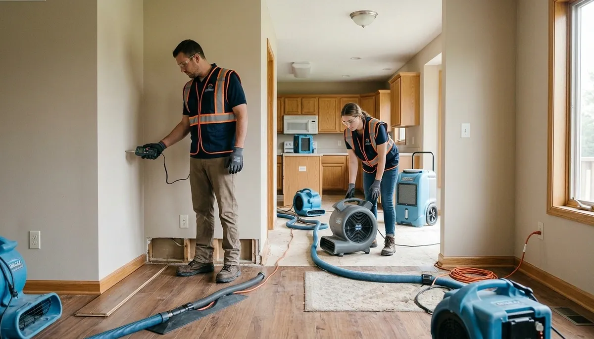 Water damage restoration team in Canton, MI providing emergency cleanup and repair services